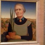Grant Wood Woman with plant at the Whitney